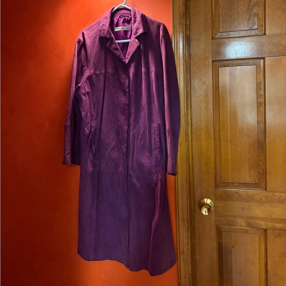 Perfectly Purple Suede Dress Coat - Picture 7 of 8